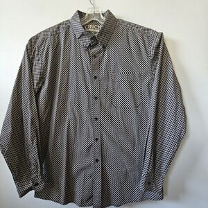 Cinch Modern Fit Shirt Men's XL Long Sleeve Button Down Polka Dot Geometric‎